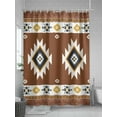 thumbnail image 5 of Shower Curtain Boho Style Geometric Shower Curtains for Bathroom, Waterproof Polyester Shower Curtain Set with Hooks, Standard Size 72" x 72" Abstract, 5 of 6