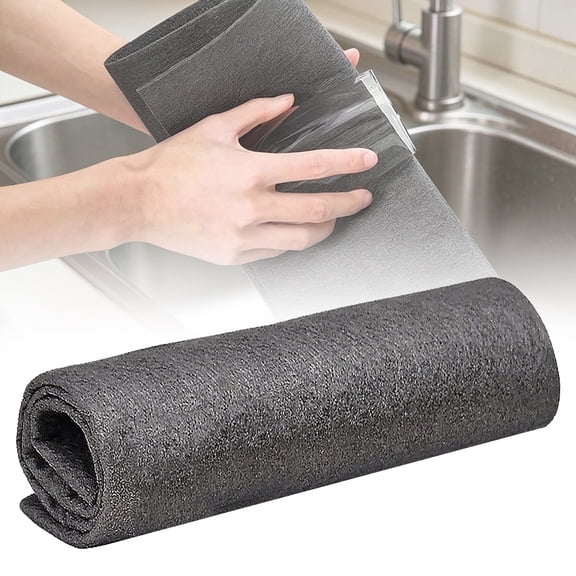 Multifunctional Magic Cloth, 2026 New Microfiber Streak-Free Cleaning Cloth, Reusable and Absorbent Wipes for Kitchen, Glass, Car, and Stainless Steel, 30*40 Cm, Grey