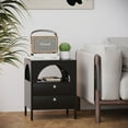 thumbnail image 2 of Semiocthome Modern Nightstand with 2 Drawers,Bedside Table for Bedroom in Black Finish,Adult, 2 of 6