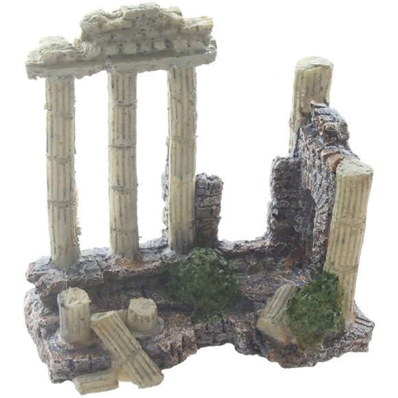 shiyou-Aquarium Decoration Fish Tank Landscape Ornament Vintage Ruins Roman Column