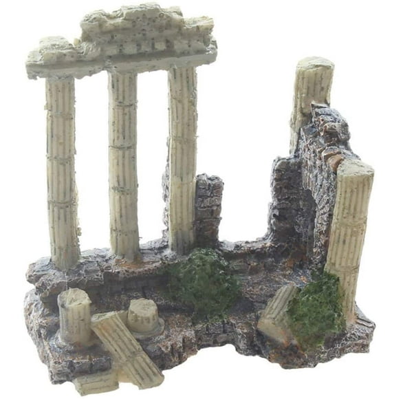 shiyou-Aquarium Decoration Fish Tank Landscape Ornament Vintage Ruins Roman Column