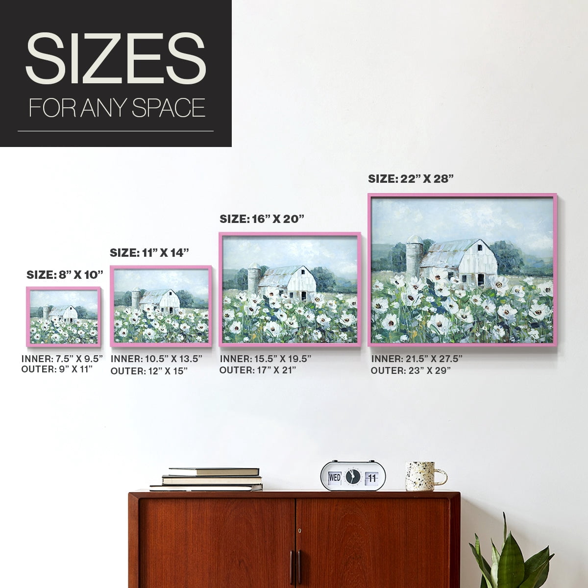 Dream Fields by Sally Swatland - Restickable Framed Giclée Print