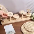 thumbnail image 3 of 5-Layer Round Tired Wooden Jewelry Display Riser Stands Moccasin 39x7.5x11cm, 3 of 7