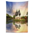 thumbnail image 3 of Ambesonne East Tablecloth Rectangular Table Cover, Medieval Building House, 60"x90", Multicolor, 3 of 4