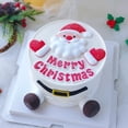 thumbnail image 3 of Adornos de pastel de Feliz Navidad para niños, adornos de dibujos animados de Papá Noel, decoración de resina DIY para fiesta de Navidad, regalo de cumpleaños y postre, novedad de 2024, 3 of 4