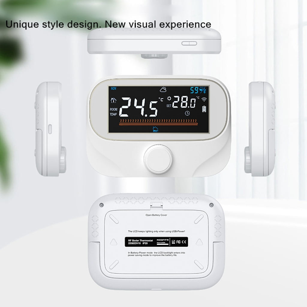 lanema Convenient Installation Gas Boiler Thermostat ABS+PC for Apartments Gas Boiler Thermostat Easy to Carry for Efficient Temperature Control