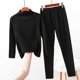 thumbnail image 4 of Sonducket Ropa interior térmica de algodón grueso para mujer, pijama adelgazante, traje de cuello medio alto, camisa cálida, Top cálido, conjuntos de ropa Negro L, 4 of 6