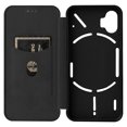 thumbnail image 4 of Carbon Fiber Flip Leather Case Compatible With Nothing Phone 1, Magnetic Wallet Card Slot Slim Cover, 4 of 5
