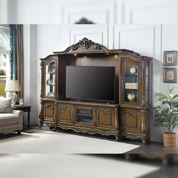 ACME Latisha Transitional Wooden Entertainment Center in Antique Oak