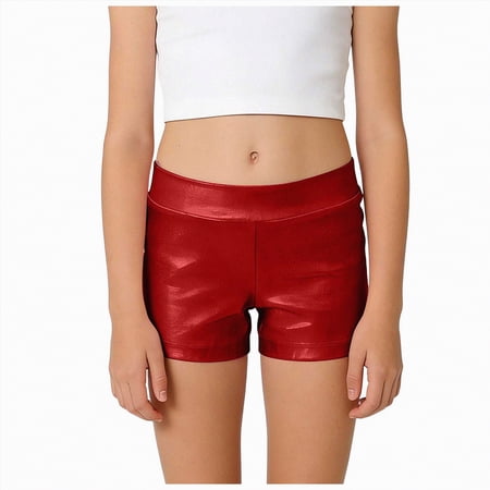 Kogui Shorts for Little Girls Girls Bermuda Short Comfortable Short Elastic Waistband 5T 6T (Red 5-6 Years)