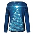 thumbnail image 5 of Babysbule Womens Christmas Tops Fashion Long Sleeve Crewneck Christmas Tree Print Pullover Women Tops Blouse, 5 of 5