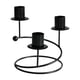 thumbnail image 1 of Candelabro porta velas,Candelabro porta velas candelabro soporte 3 brazos,Pilar de vela cónico de metal alto y largo para bodas,Centro de mesa para fiestas,aniversarios,cenas,eventos y negro, 1 of 8