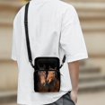 thumbnail image 3 of POLERO Crossbody Bag with Two Horses Theme , Zippered Portable Messenger Bag for Women, Shoulder Purse for Travel and Shopping, 3 of 7