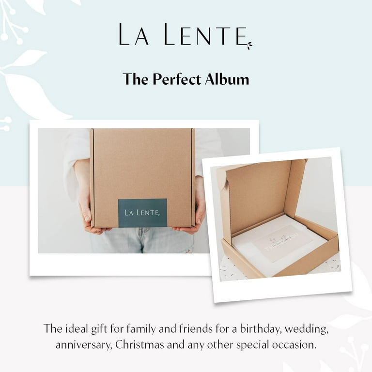 1DOT2 Luxury Fabric Photo Album 4x6 with Writing Space Acid Free Pockets Holds 300 Photos with Memo, 3 per Pages Photobook Album for Wedding