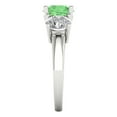 thumbnail image 3 of Three-Stone Engagement Ring for Women - 2.5ct Simulated Green Diamond in 14K White Gold Promise Ring, 3 of 6