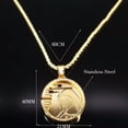 thumbnail image 3 of QQTDFG The Virgin Mary Relief Necklace Icon Medal Women/Men Jewelry-Gold, 3 of 7
