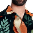 thumbnail image 5 of Squirrel Men's Button Down Spread Collar Casual Printed Short Sleeve Summer Beach Unisex Shirts, 5 of 6