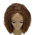 thumbnail image 2 of LUXLUXE 22" Curly Synthetic Ringlet Wig 4x4 HD Lace Heat Resistant Natural Middle Part Hairline for Wedding Party Daily Wear, Copper Auburn Blend, 2 of 7