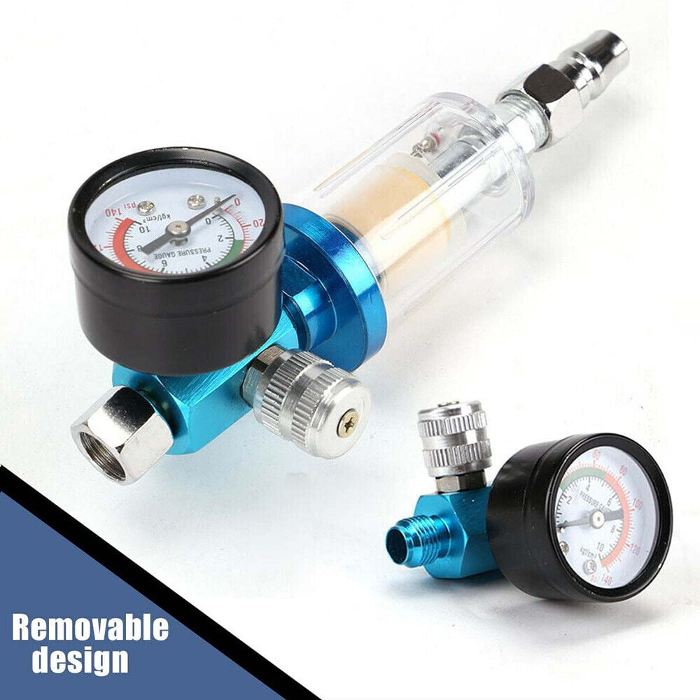 Air Pressure Regulator Paint Gun Pressure Gauge Filter