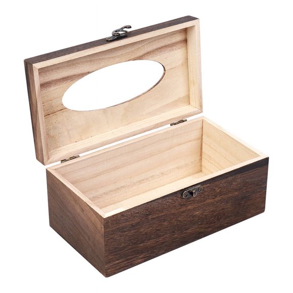 1 funda de madera útil para caja de pañuelos retro, soporte para servilletas de papel, decoración para el hogar y el coche