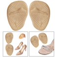 thumbnail image 2 of 2Pcs Metatarsal Pads, Reduce Breathable Absorb Sweat Forefoot Pads Men Light Yellow, 2 of 6