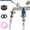 Blue, variant on Universal Stainless Steel Double Outlet Garden Water Faucet - 1/2 * 3/4 * 3/4 Hose Splitter, Double Outlet Outside Tap, Outdoor Water Tap Valve, for Garden Household Industry (Black)