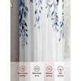 thumbnail image 6 of Blue Eucalyptus Sheer Curtains 54 Inch Length 2 Panels Set, Weeping Botanical Leaf Watercolor Voile Window Treatment Rod Pocket Short Kitchen Curtains Drapes for Bedroom 52"x54"x2, 6 of 7