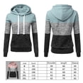 thumbnail image 2 of Femmes Filles Sweat à Capuche Patchwork avec Cordon de Serrage, 2 of 4