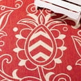 thumbnail image 5 of SAFAVIEH Beach House Robynne Botanical Indoor/Outdoor Area Rug, Red/Beige, 5'3" x 7'6", 5 of 10