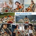 thumbnail image 5 of Burnt Orange Green Cooling Blanket, Lightweight Breathable Summer Throw Blanket with Double Sided Cold Effect, Vintage Abstract Flowers Picnic Beach Blankets Bed Sheet for Hot Sleepers 30"x40", 5 of 8