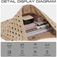 thumbnail image 5 of JKCCZLL Womens Summer Straw Woven Beach Bag Large Bohemian Handmade Crochet Shoulder Tote Purse Vacation Handbag,Beige,go out, 5 of 9