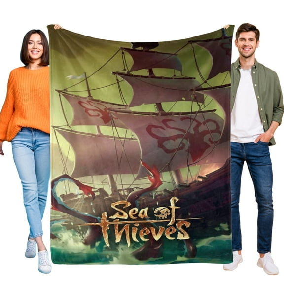 Sea of Thieves Throw Blanket Gifts for Fans Lover Girls Boys Women Present Hoodie Him Bed 60"x80"