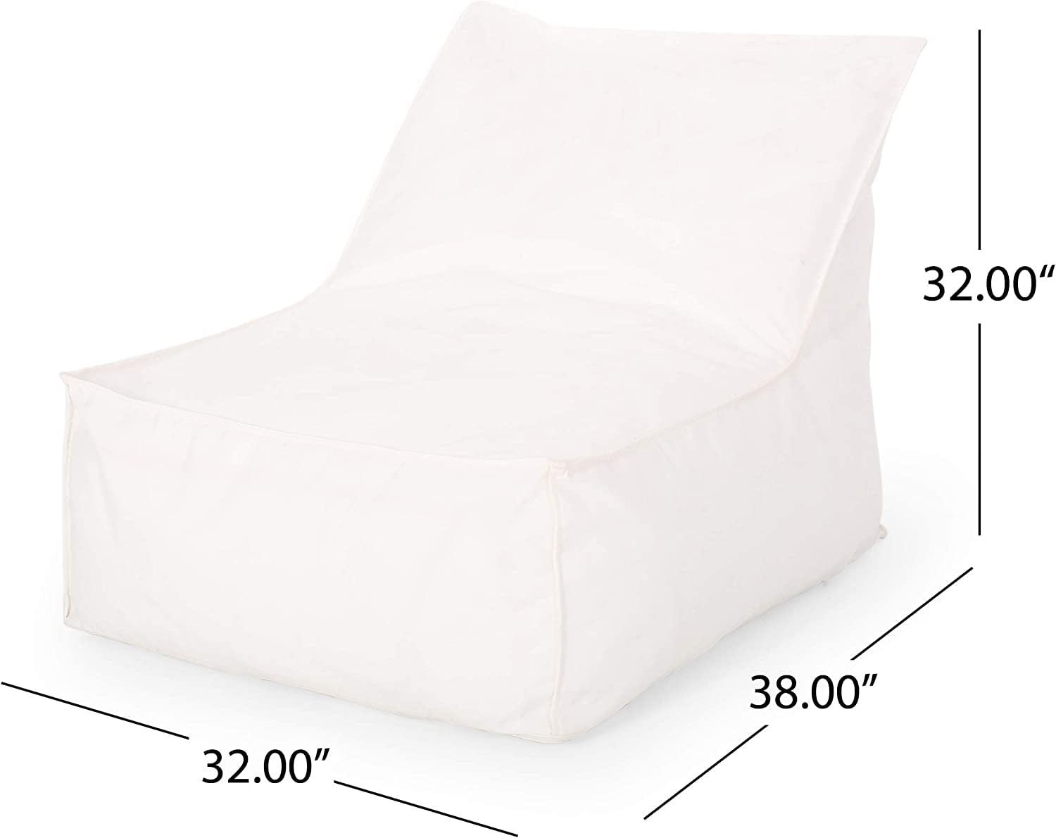 Bean Bag Chair,Comfy Lounge Chair with Back Support, Memory Foam Filled Sofa Leisure Chair with Water Resistant & Washable Cover for Outdoor, Bedroom, Living Room Floor Sofa for Men, Women,Khaki