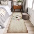 thumbnail image 4 of Spring Daisy 2'x6' Runner Rugs for Hallway Kitchen Bedside Non Slip, Pink Flowers Wreath Leaves Farmhouse Vintage Entryway Rug Runners with Rubber Backing, Long Carpet Runner for Laundry Room, 4 of 8