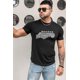 thumbnail image 4 of ABPHQTO Camiseta de manga corta con estampado de letras negras para hombre, 4 of 4
