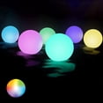 thumbnail image 4 of 2x Luz De Bola De Piscina Flotante Impermeable Con Control Remoto 16 Colores, 4 of 8