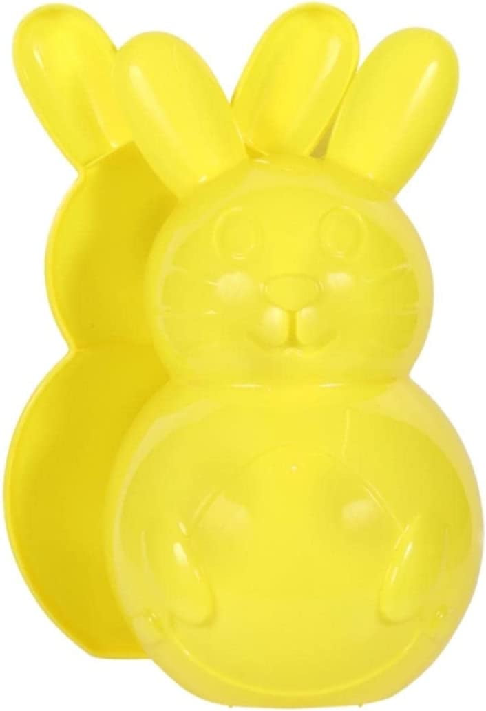 Easter Bunny Fillable Container Bunny Shaped 10 inches (4pcs) Set of 4 Colors Blue Yellow Pink & Purple Perfect for Easter Spring Basket Fillers Easter Eggs Hunt Basket Stuffers