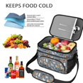 thumbnail image 5 of Mixed Breed Dogs Grey Pattern Insulated Lunch Box for Women Men, Medium Leakproof Cooler Bag with Adjustable Strap, 10"x6.7"x8", 5 of 6