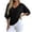 *Black, variant on VBVC Women's V-Neck Batwing Dolman Sleeve Tops , Ladies' Slim Stretchy Blouses , Basic Breathable Summer Shirts For Women,Black,S-3XL