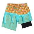 thumbnail image 3 of Favoffer Beach Shorts Big Boys Ice Cream Pattern Quick Dry Bottoms Elastic Waist Swim Trunks Five Quarter Pants Casual Sportswear for Seaside Camping Vacation Outdoor Fun 5-15Y, 3 of 6