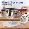 thumbnail image 2 of Large 15oz Potato Ricer, Heavy Duty Stainless Steel Potato Masher and Ricer Kitchen Tool, Press and Mash Kitchen Gadget For Perfect Mashed Potatoes Every time, 2 of 7