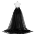 thumbnail image 6 of Women Tie Waist Flowing Long Tulle Skirt See Through Mesh Tutus Detachable Long Overskirt for Formal Prom Wedding Party, 6 of 9