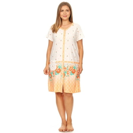 

Lati Fashion Women Nightgowns Short Sleeve Female Nightgowns & Sleepshirts