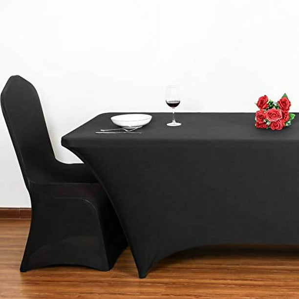 Obstal 6ft Stretch Spandex Table cover for Standard Folding Tables