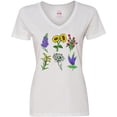 thumbnail image 3 of Inktastic Group of Beautiful Wildflowers Women's V-Neck T-Shirt, 3 of 5
