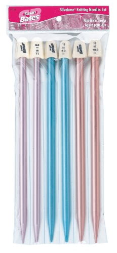 Silvalume 11193 Knitting Needles, Straight, 10-Inch