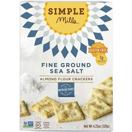 Almond Flour Crackers, Fine Ground Sea Salt, 4.25 oz Simple