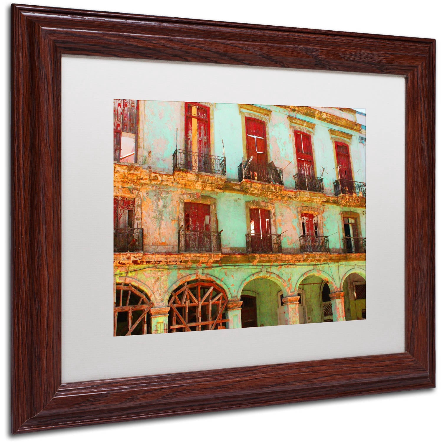 Trademark Fine Art 'Memories Havana' Canvas Art by Masters Fine Art, White Matte, Wood Frame