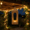 thumbnail image 5 of NANIL 14" Modern Rattan Lantern, Hand-Woven Cathedral Arch Candle Holder, Natural Wicker Hurricane for Pillar Candles, Rustic Boho Decor for Tabletop Mantel Shelf Indoor Outdoor, 5 of 6
