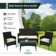 thumbnail image 2 of Sala Para Exterior Jardin Rattan Mimbre De 4 Pzas Con Cojines Skygreen negro G, 2 of 8